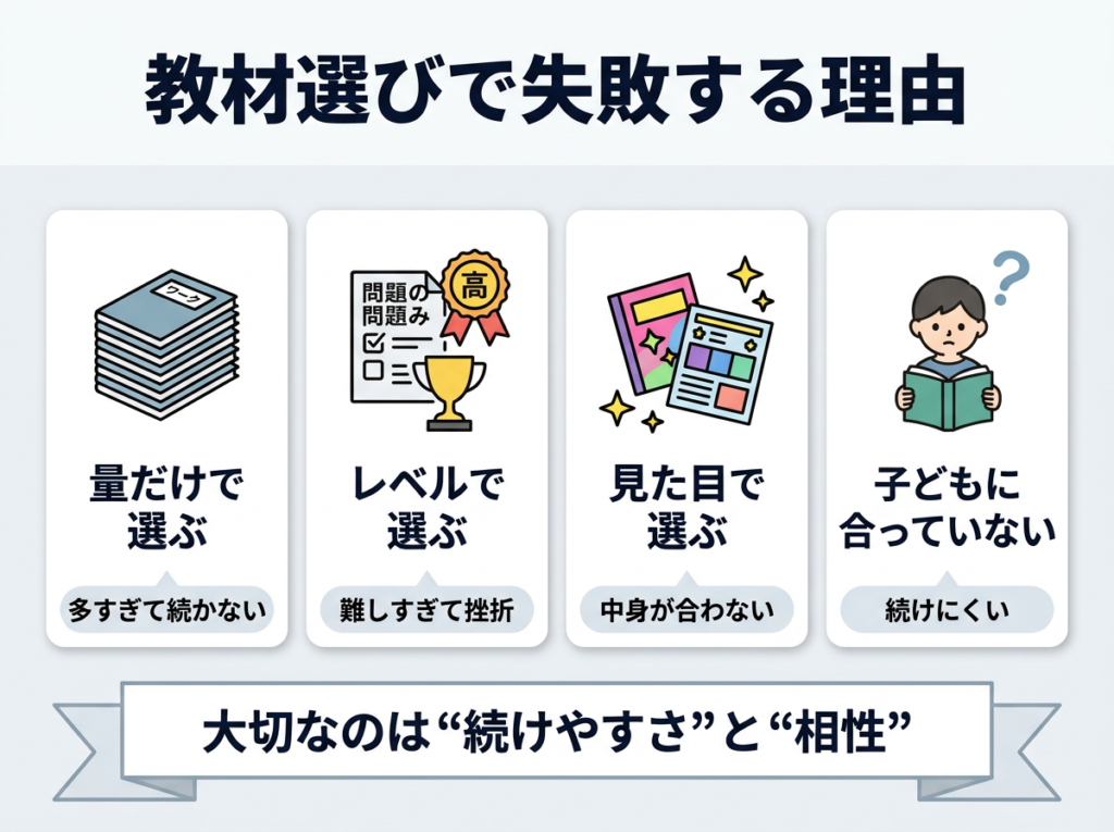 小学生 おすすめ学習教材 家庭学習 失敗